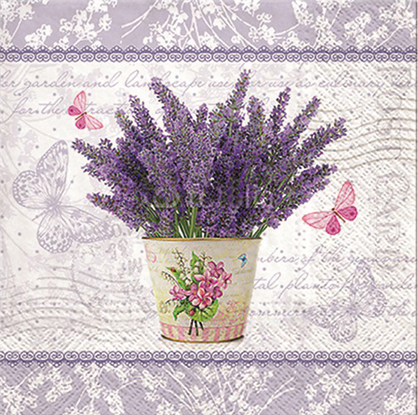 Premium Napkins 'Lavender' 20pcs 33x33cm