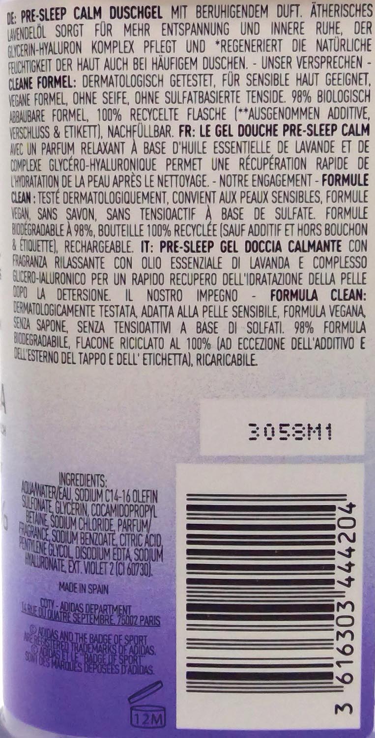 Adidas Shower 250ml Pre Sleep Calm