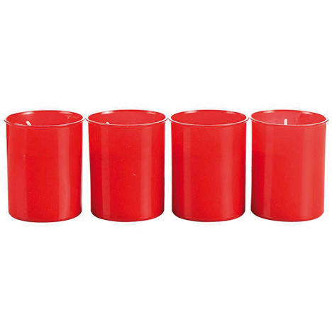 Bougies commémoratives 4pcs Nr. 36 rouge