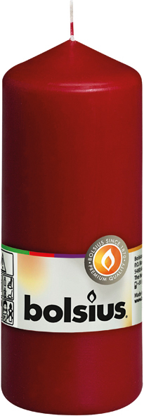 Pillar candle 150 mm x 58 mm bordeaux