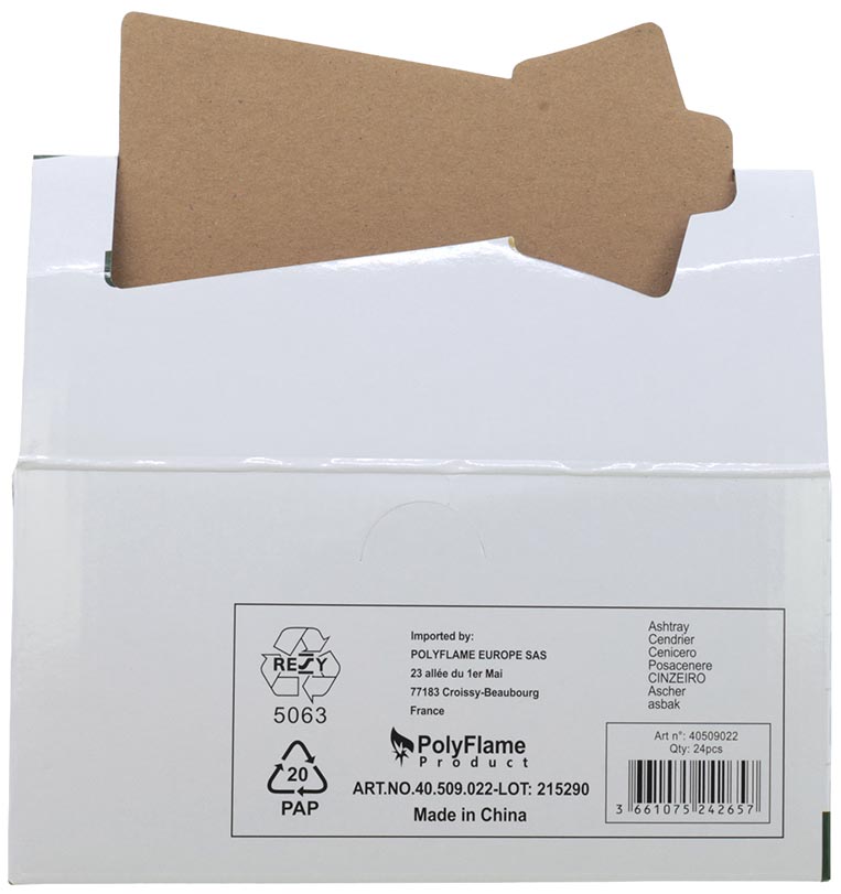 Recycling-Kraftpapier-Aschenbecher, im 24er Display, Trend