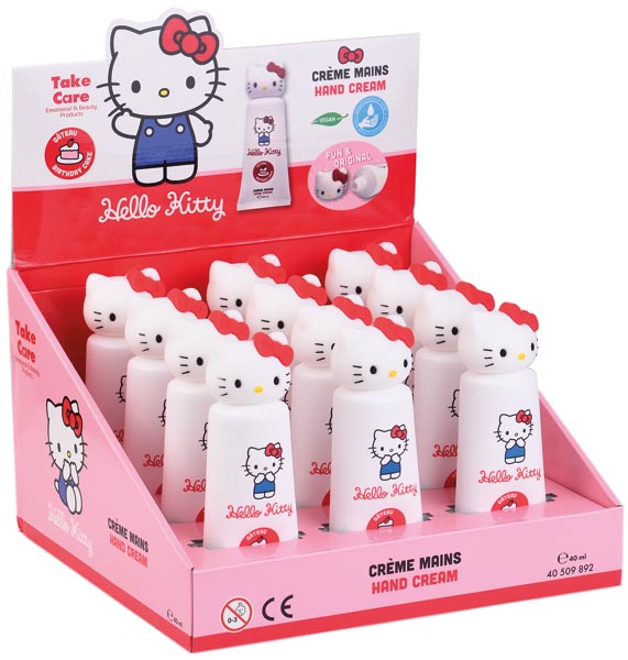 Hello Kitty Handcreme 40 ml mit 3D-Aufsatz, Weiß / Rot im