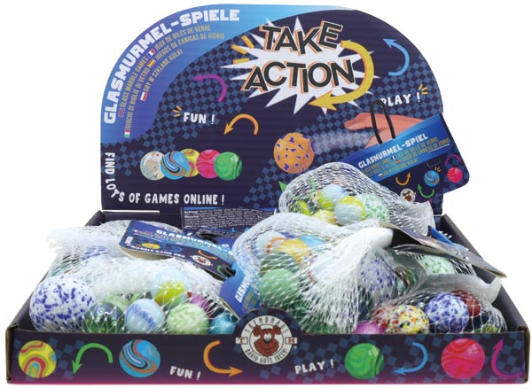 Glasmurmel-Spielset Trendhaus 21tlg 9er Display