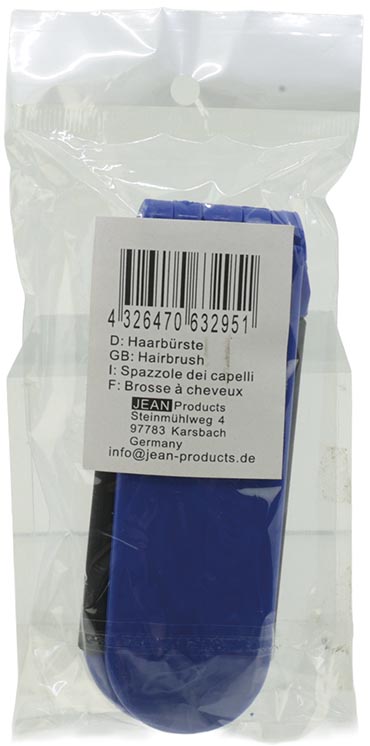 Haarbürste Reise 20cm mit Spiegel klappbar sort.