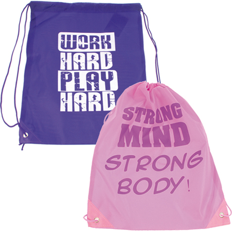 Sports bags GymBag 42x33cm design & 2 colors ASS.