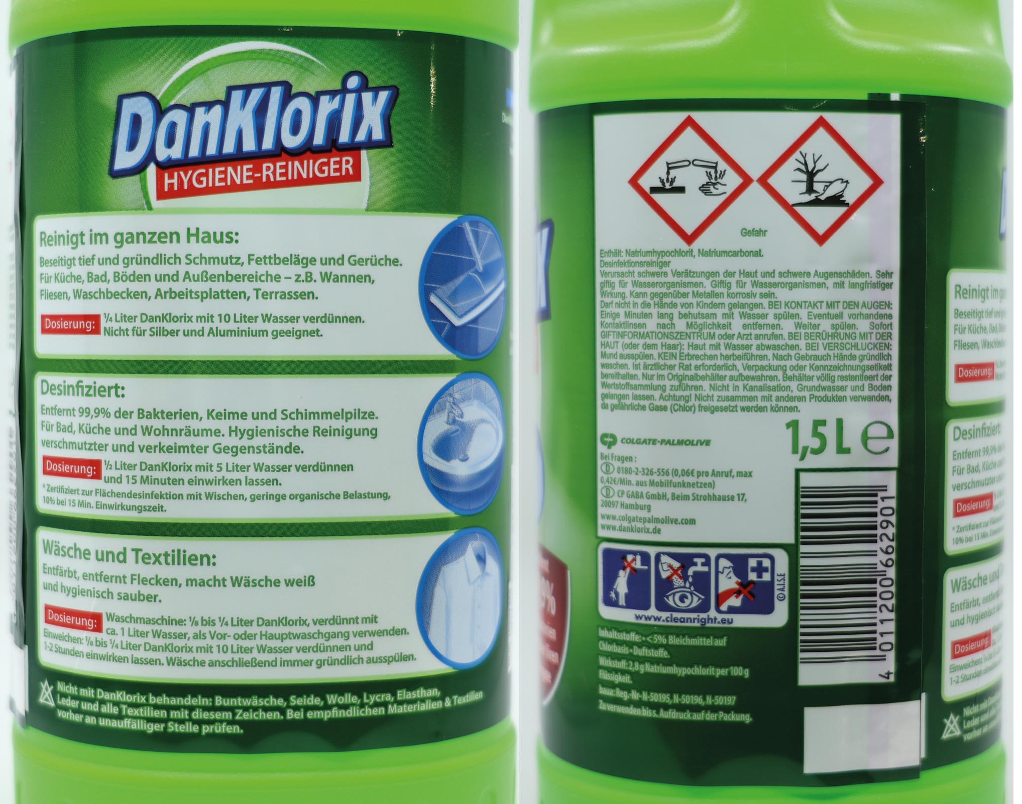 Dan Klorix Hygienereiniger Grüne Frische 5 Liter