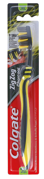 Colgate Brosse à dents Zig Zag Charcoal Medium