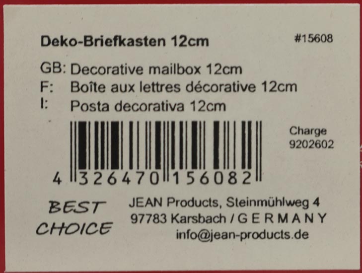 Santas Weihnachtsbriefkasten 12,8x9,5x7,2cm aus