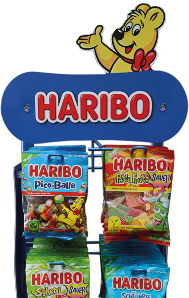 Haribo 100/85g Mix 10fach sort.+gratis Aufsteller