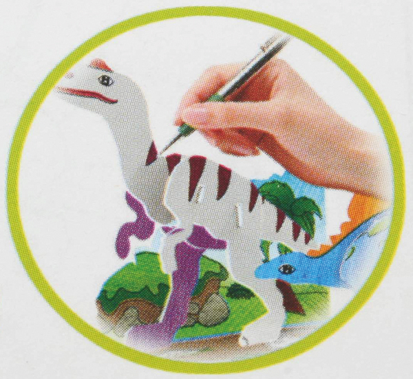 Puzzle Dino 3D mit 14 Teilen, 4fach sortiert