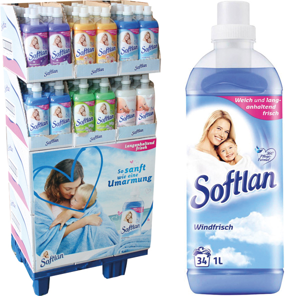 Softlan softener 1l 144pcs Display