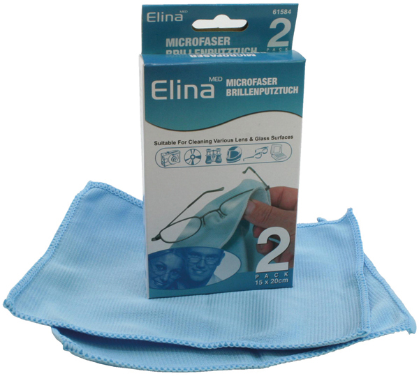 Glasses Cleaning Cloth Microfibre 20x15cm blue