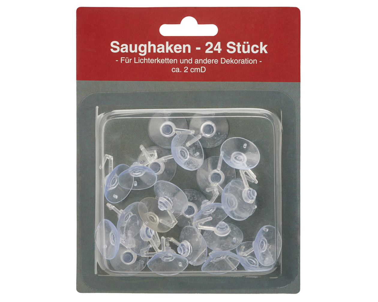 Suction hook set of 24, 2cm Ø in blister