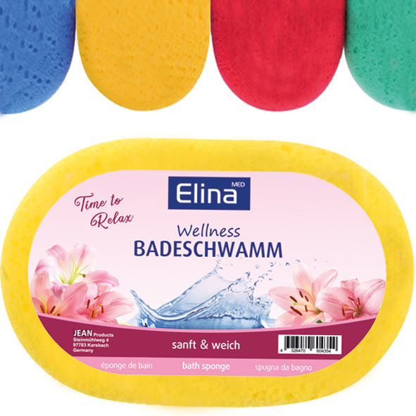 Eponge de bain Elina OVAL, 5 assorties, 14,2x9,2x