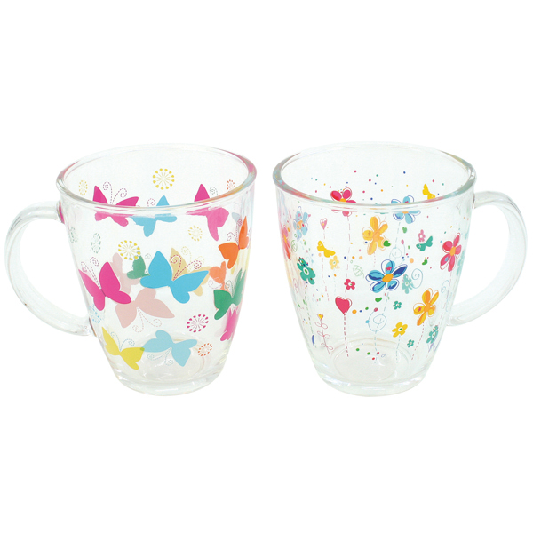 tasse en verre 300ml 12x10x9cm