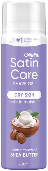 Gillette Women Satin Care Rasiergel 200ml Shea