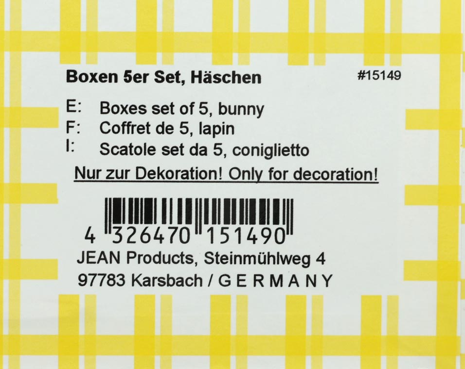 Boxen 5er Set , Größe A: 20,5cm, B:18,5cm, C:16,5cm