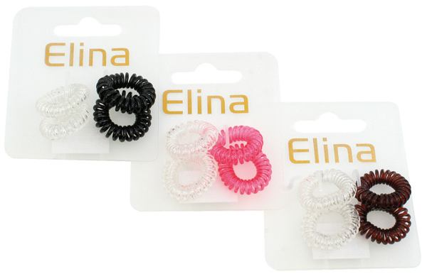 Hair Acc. Hair rings 4pcs 3 coloured assorted