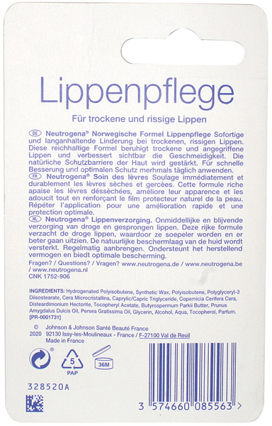 Neutrogena Soin des lèvres 4,8g IP 4