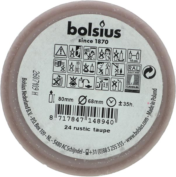 RUSTIK Cheroot Candle 80x68 deaf
