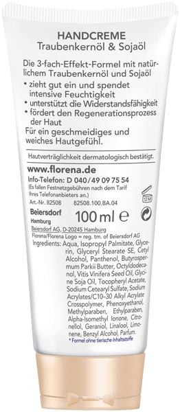 Crème pour les mains 100ml Florena Traubenkernöl