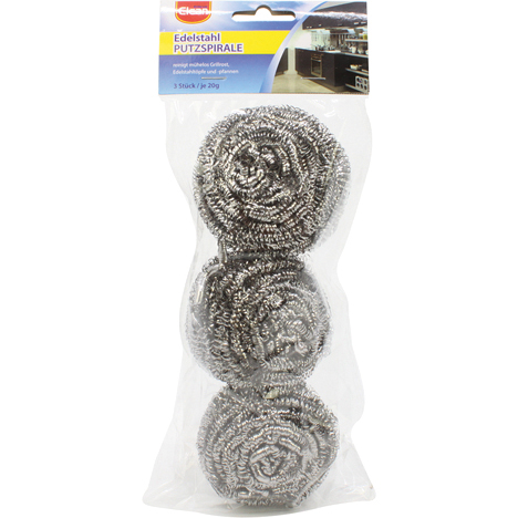 Scouring pad stainless steel 3x20g in a