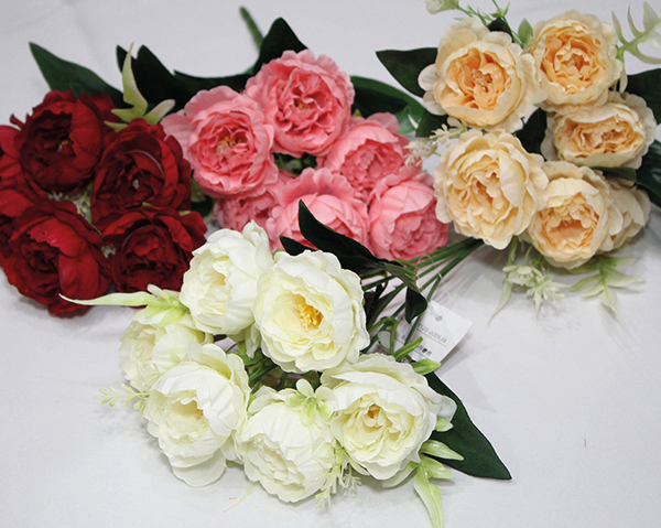 Peonies bouquet with 6 heads each, 7x30cm, lovingly and