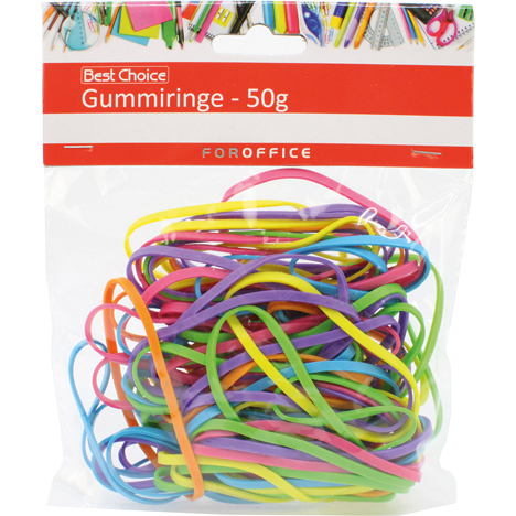 Gummiringe 50g Trendfarben sortiert 3mm breit