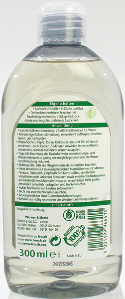 Frosch Essig Kalklöse Essenz 300ml