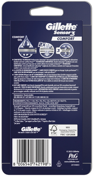 Gilette Sensor3 Disposable Razor Comfort 8's