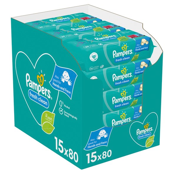 Pampers Feuchttücher Fresh Clean 15x80 Sparpack