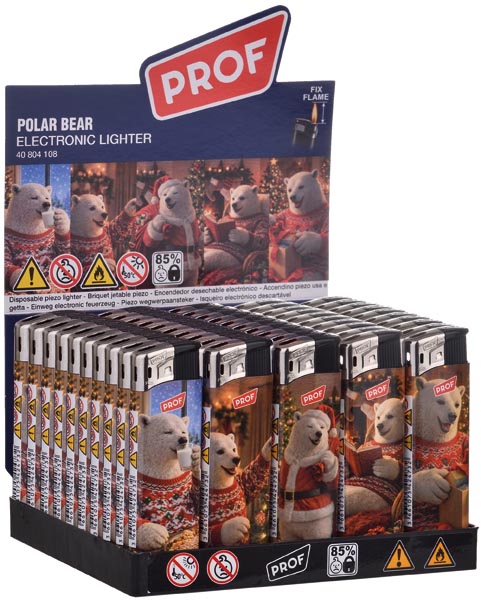Feuerzeug Fixflame Eisbär Elektro, im 50er Display