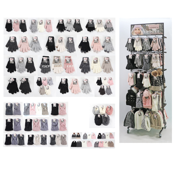 Winter assortment women 240pcs on metal stands