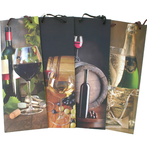 Giftbag bottle 36x13x8cm wine 5 assorted