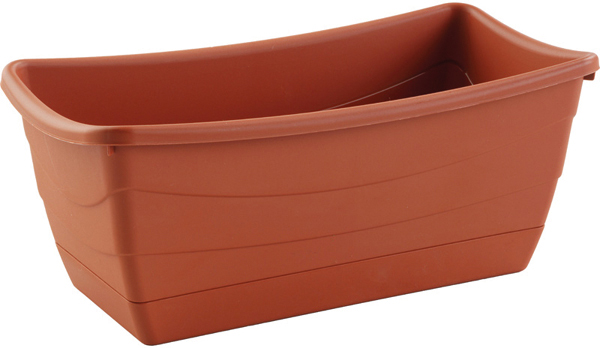 Plant bowl XL 26cm square, terracotta colored