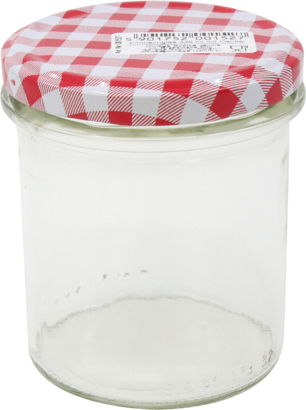 Preserving jar/break jar with chequered lid 346ml