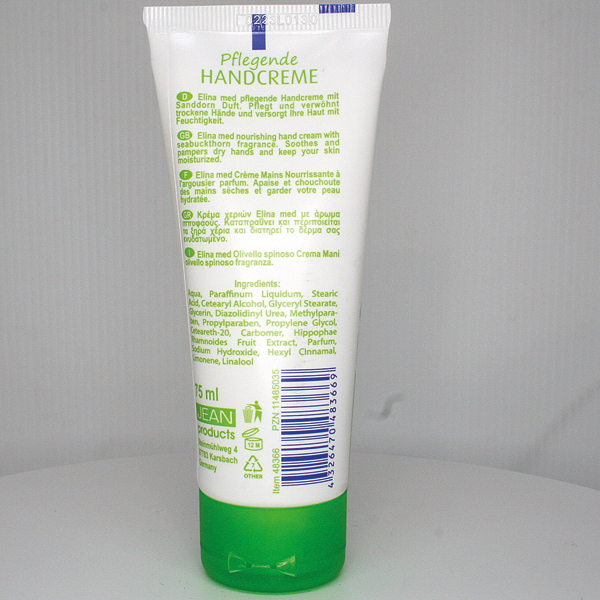 Elina Sanddorn hand Cream 75ml in tube