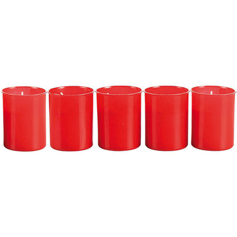 Bougies commémoratives 5pcs Nr. 24 rouge