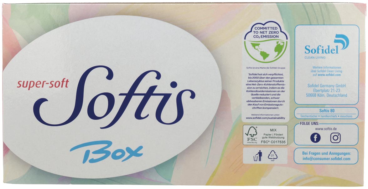 Mouchoirs Softis Box 1x80