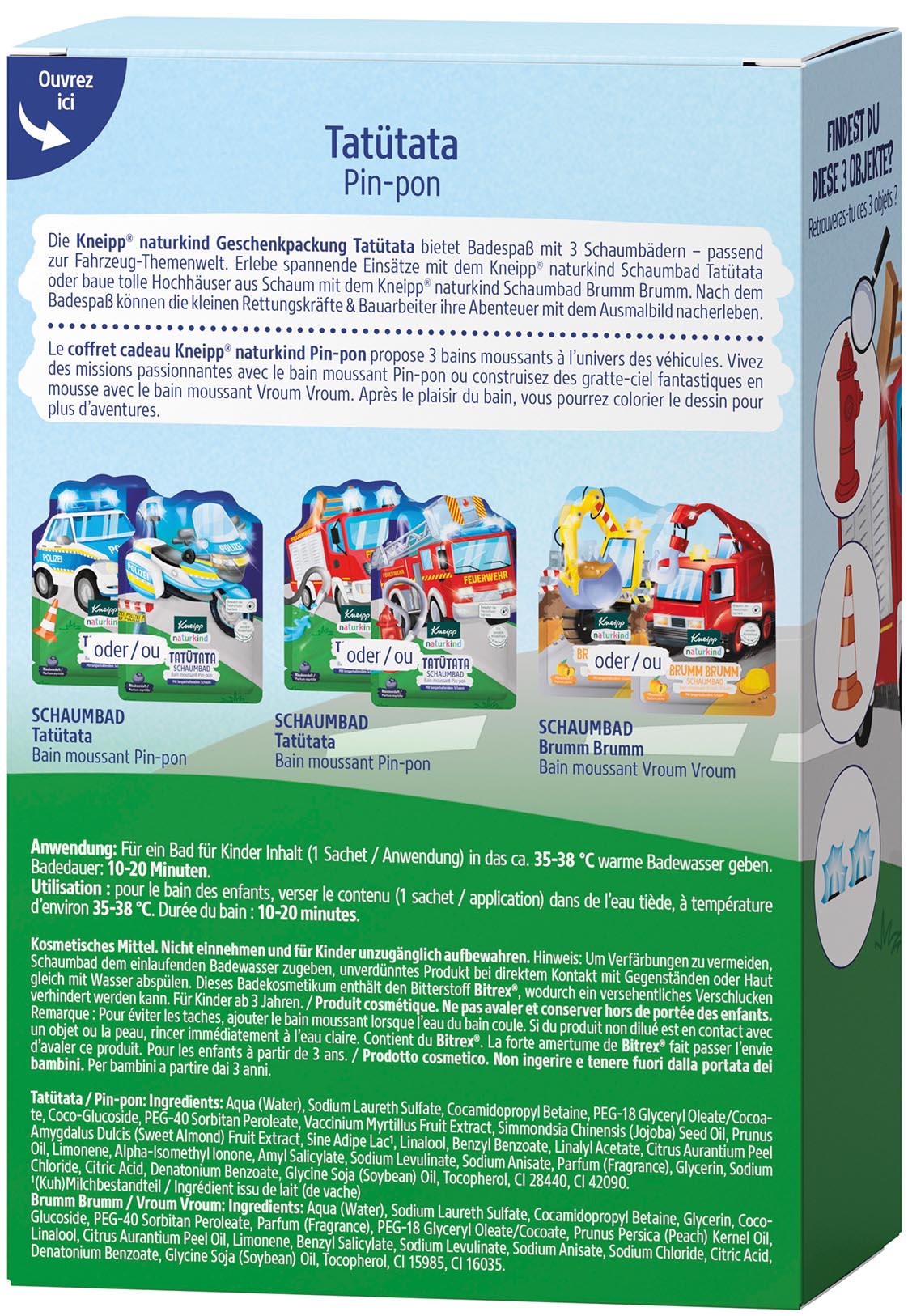 Kneipp GP Naturkind "Tatütata" Schaumbad 3x40ml