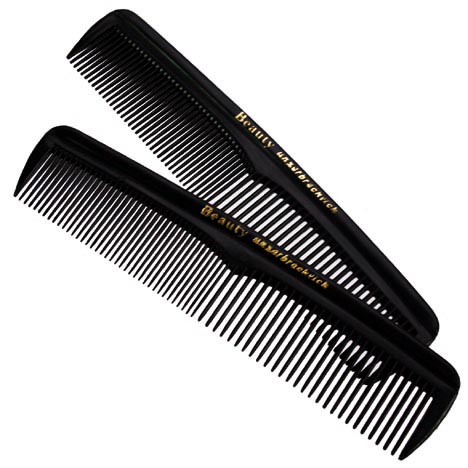 Comb Set 2pcs Black in Poly Bag 13x3cm