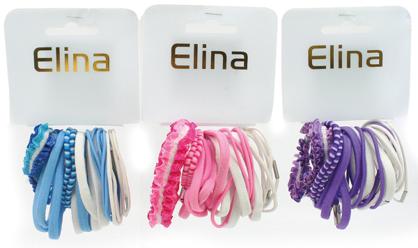 Hair Band Elina 20pc Set 4 Asstd. Strong+Coloured