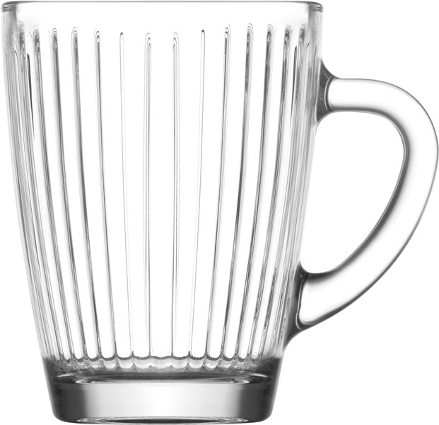 Glastasse - Becher mit Henkel je 250ml, 3er Set!
