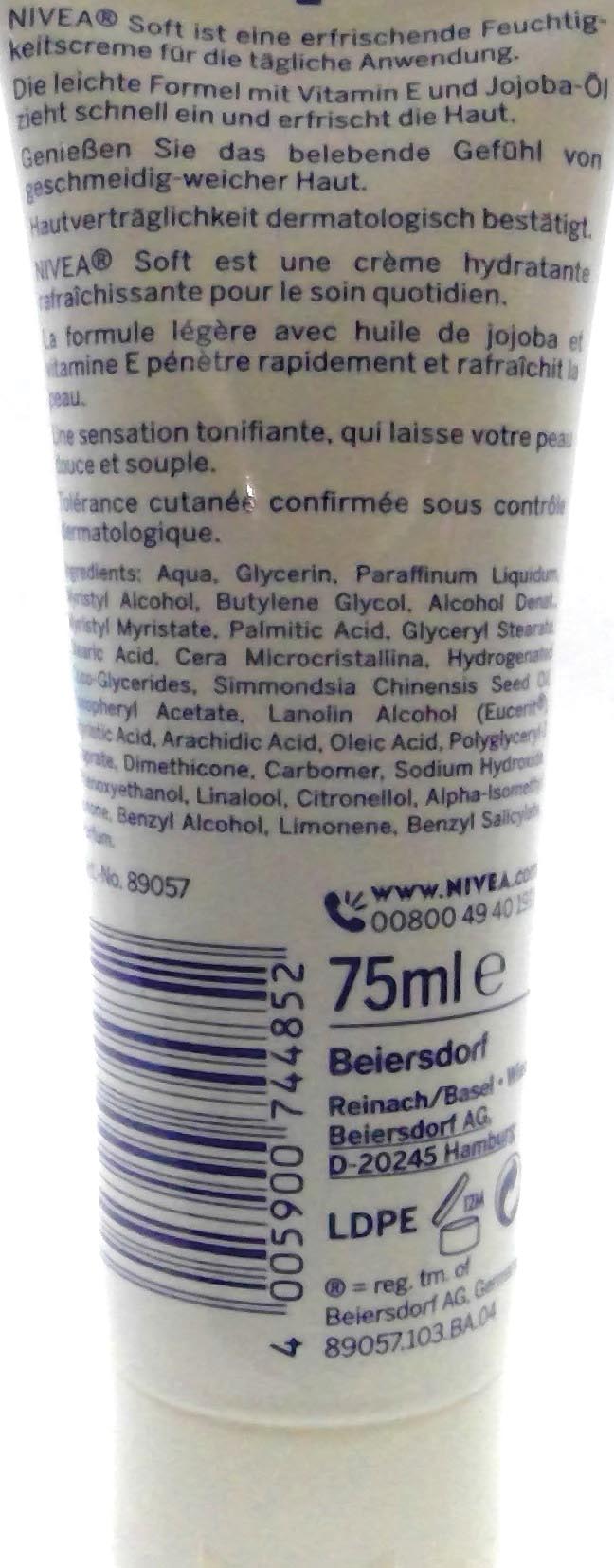 Nivea Cream Soft 75ml Tube