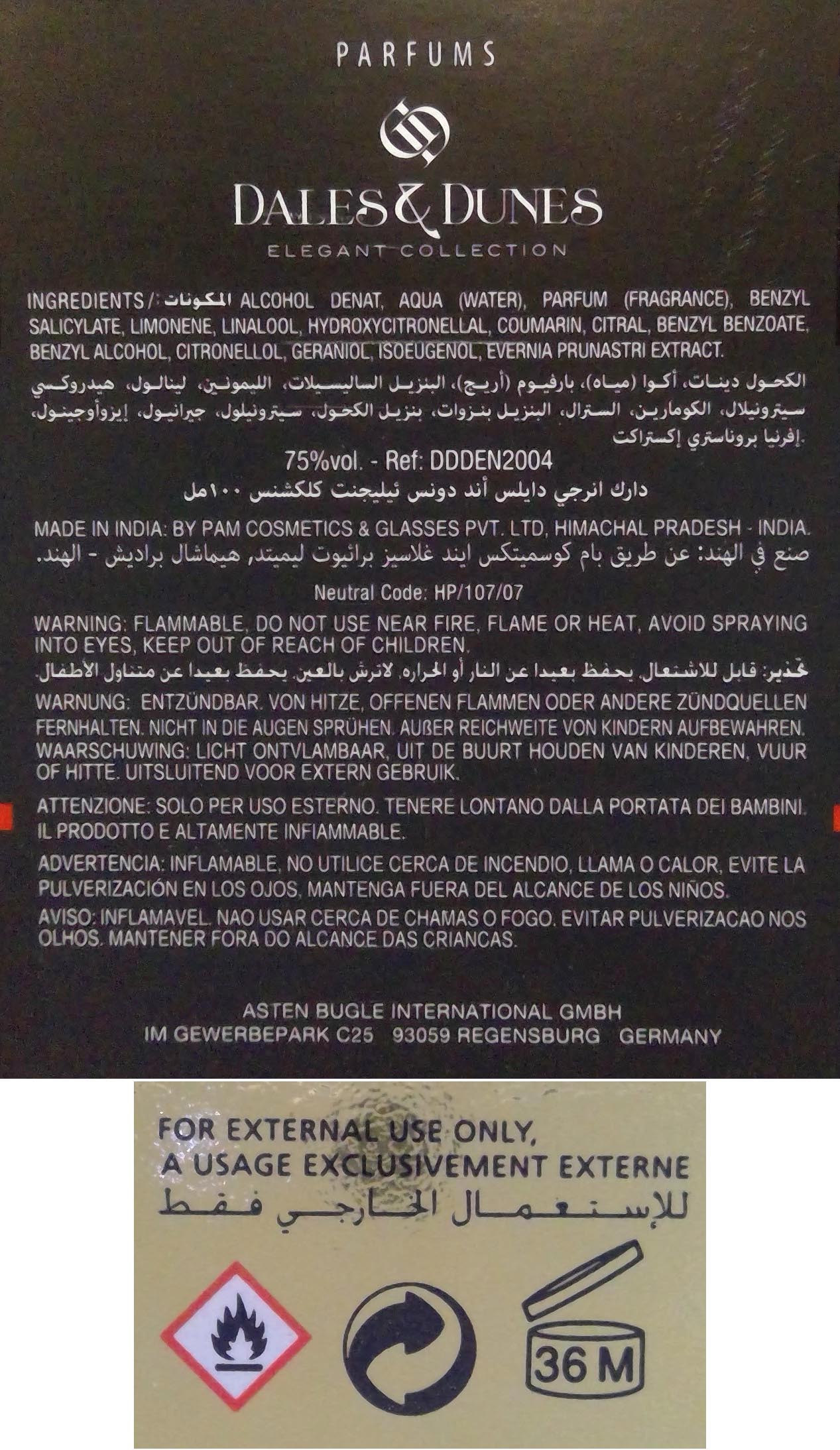 Parfüm Dales&Dunes Dark Energy 100ml EDT men