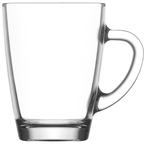 Tasse en verre 300ml, DM: 8cm, H: 10cm