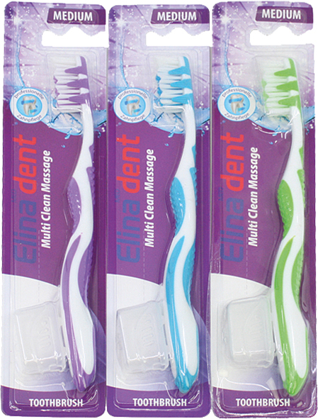 Brosse à dents Elina Multi Clean Massage 18,5cm