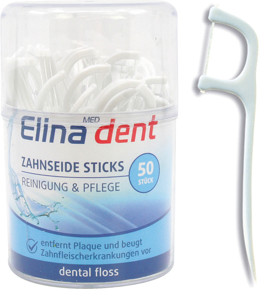 Dental floss Elina 50pcs in PVC travel box