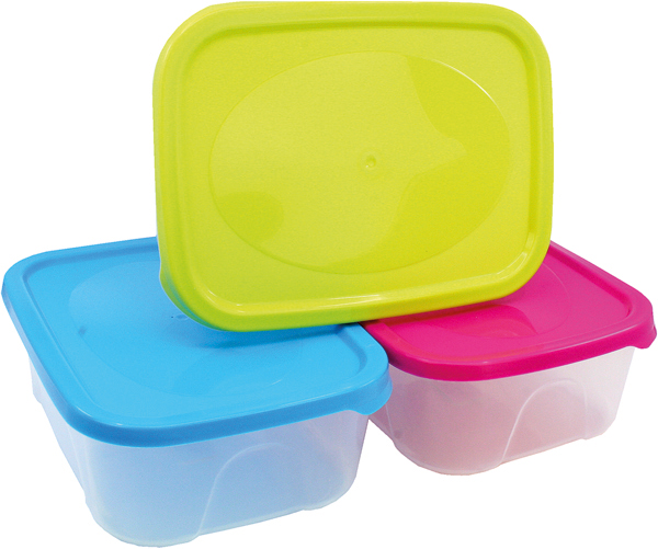 Food storage container 2L, colors ass. 23x17x8cm,