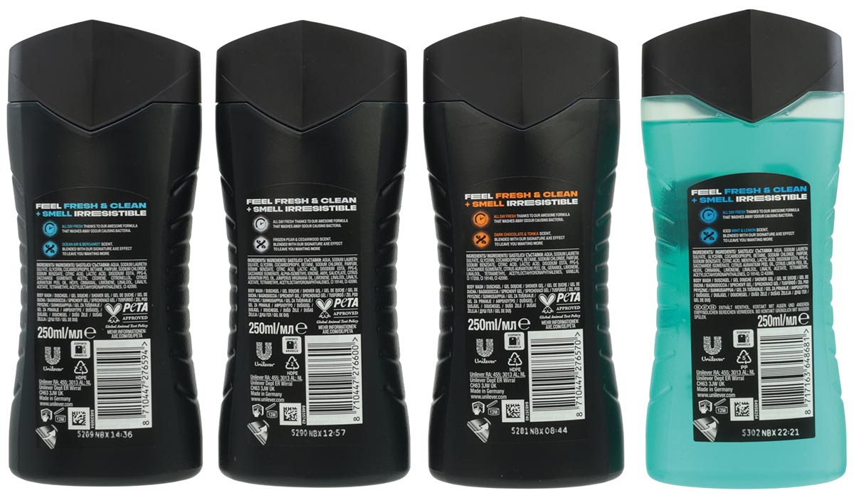 Axe Duschgel 250ml 20er Mixkarton 4fach sort.